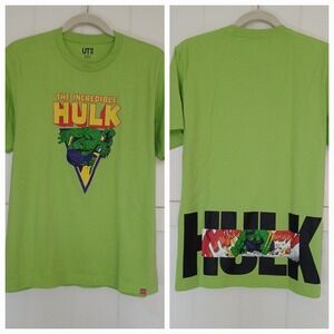 Uniqlo UT × The Incredible Hulk Marvel Comics T-Shirt Men's Medium Green Cotton
